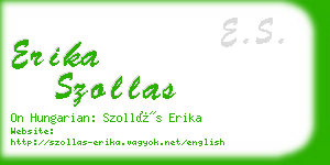 erika szollas business card